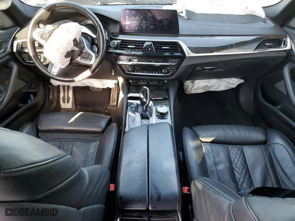 2018 BMW 5 Series M550i xDrive with VIN WBAJB9C5XJG464557, listed as a Copart auction lot 86895874 with 0 mi miles and Salvage Title. Bid and sale history available at carsss.com. Image 8.