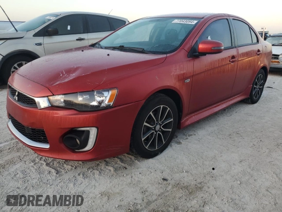 2017 Mitsubishi Lancer ES with VIN JA32U2FUXHU006457, listed as a Copart auction lot 77043094 with 96,641 mi miles and Salvage Title. Bid and sale history available at carsss.com. Image 1.