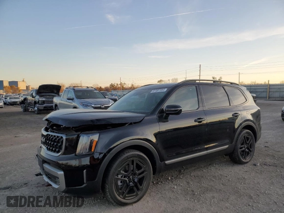 2023 Kia Telluride SX with VIN 5XYP5DGC1PG387296, listed as a Copart auction lot 81587334 with 21,435 mi miles and Salvage title. Bid and sale history available at DreamBid. Image 1.
