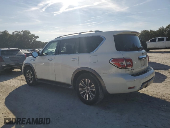 2020 Nissan Armada SL with VIN JN8AY2ND8L9109346, listed as a Copart auction lot 43010145 with 32,268 mi miles and Salvage Title. Bid and sale history available at carsss.com. Image 2.