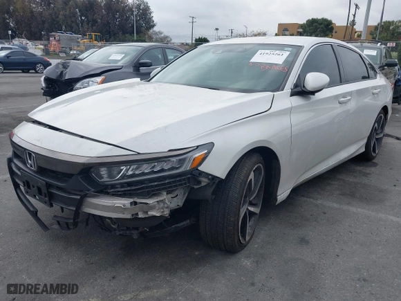 2018 Honda Accord Sedan Sport 1.5T with VIN 1HGCV1F37JA025402, listed as a IAAI auction lot 41925261 with 129,928 mi miles. Bid and sale history available at carsss.com. Image 17.