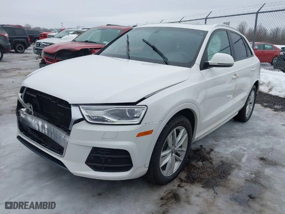 2017 Audi Q3 Premium with VIN WA1BCCFS4HR016424, listed as a IAAI auction lot 41627278 with 60,028 mi miles. Bid and sale history available at carsss.com. Image 2.