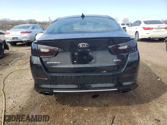 2014 Kia Optima SXL Turbo with VIN 5XXGR4A68EG283932, listed as a Copart auction lot 52962065 with 112,547 mi miles and Salvage title. Bid and sale history available at DreamBid. Image 6.