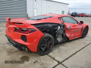 2021 Chevrolet Corvette 2LT with VIN 1G1YB2D43M5106403, listed as a Copart auction lot 42730815 with 7,325 mi miles and Salvage Title. Bid and sale history available at carsss.com. Image 3.