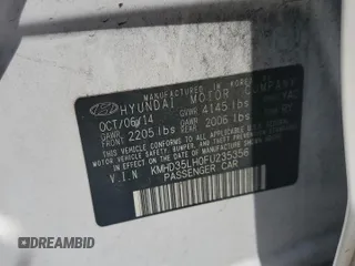 2015 Hyundai Elantra GT with VIN KMHD35LH0FU235356, listed as a Copart auction lot 53998485 with 153,383 mi miles and Salvage Title. Bid and sale history available at carsss.com. Image 12.