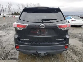 2015 Toyota Highlander Limited with VIN 5TDDKRFH7FS216348, listed as a Copart auction lot 50012075 with 103,298 mi miles and Salvage Title. Bid and sale history available at carsss.com. Image 6.