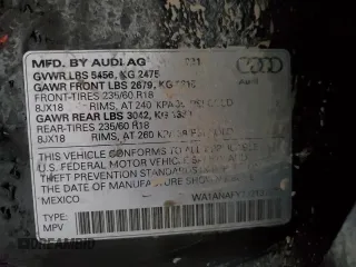 2018 Audi Q5 Premium with VIN WA1ANAFY7J2137977, listed as a Copart auction lot 51082075 with 127,944 mi miles and Salvage Title. Bid and sale history available at carsss.com. Image 15.