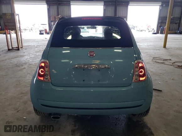 2017 FIAT 500 Pop with VIN 3C3CFFLR7HT542417, listed as a Copart auction lot 64205895 with 59,482 mi miles and Clean title. Bid and sale history available at DreamBid. Image 6.