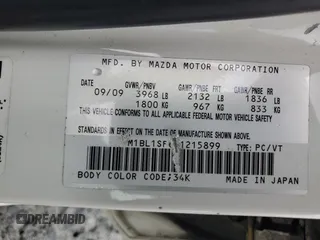2010 Mazda 3 i Touring with VIN JM1BL1SF6A1215899, listed as a Copart auction lot 54780185 with 170,273 mi miles and Clean Title. Bid and sale history available at DreamBid. Image 13.