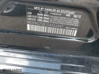 2013 Mercedes-Benz S-Class S 63 AMG with VIN WDDNG7EB1DA504597, listed as a IAAI auction lot 41505669 with 123,429 mi miles. Bid and sale history available at carsss.com. Image 9.
