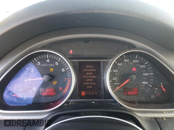 2008 Audi Q7 Premium with VIN WA1BY74L58D007894, listed as a Copart auction lot 87406794 with 103,583 mi miles and Salvage title. Bid and sale history available at DreamBid. Image 9.