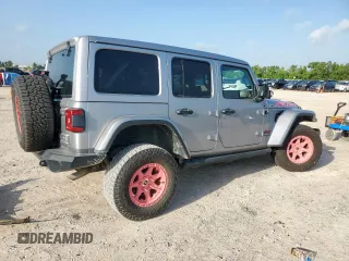 2021 Jeep Wrangler Unlimited Rubicon with VIN 1C4HJXFG0MW616829, listed as a Copart auction lot 61041425 with 128,724 mi miles and Salvage title. Bid and sale history available at DreamBid. Image 3.