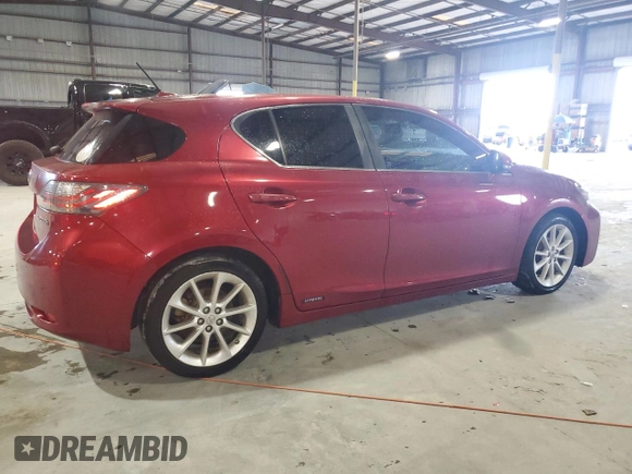 2011 Lexus CT 200h with VIN JTHKD5BH8B2033847, listed as a Copart auction lot 59669755 with 181,658 mi miles and Clean title. Bid and sale history available at DreamBid. Image 3.