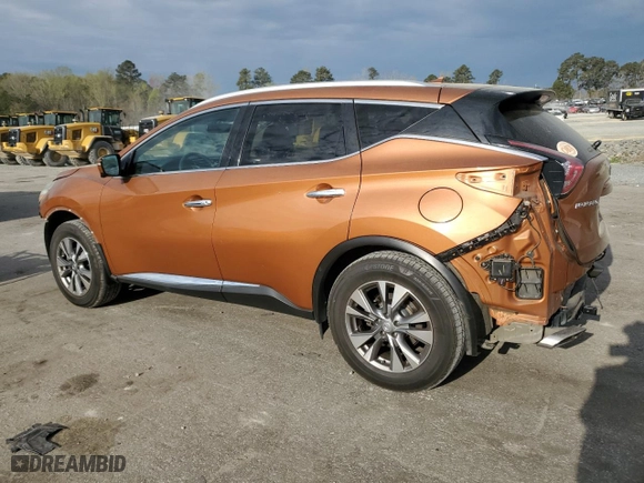2015 Nissan Murano SV with VIN 5N1AZ2MG9FN212061, listed as a Copart auction lot 51093525 with 91,440 mi miles and Salvage Title. Bid and sale history available at carsss.com. Image 2.