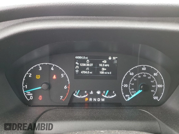 2023 Ford Transit with VIN 1FTYE2CG1PKB20025, listed as a Copart auction lot 80153603 with 44,964 mi miles and Salvage title. Bid and sale history available at DreamBid. Image 9.