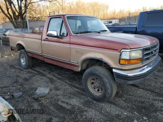 1995 Ford F-150 with VIN 1FTEF14N6SLA05558, listed as a Copart auction lot 82989934 with 0 mi miles and Salvage Title. Bid and sale history available at carsss.com. Image 4.