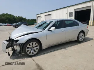 2004 BMW 7 Series 745Li with VIN WBAGN63444DS47664, listed as a Copart auction lot 71046044 with 144,598 mi miles and Salvage Title. Bid and sale history available at carsss.com. Image 1.