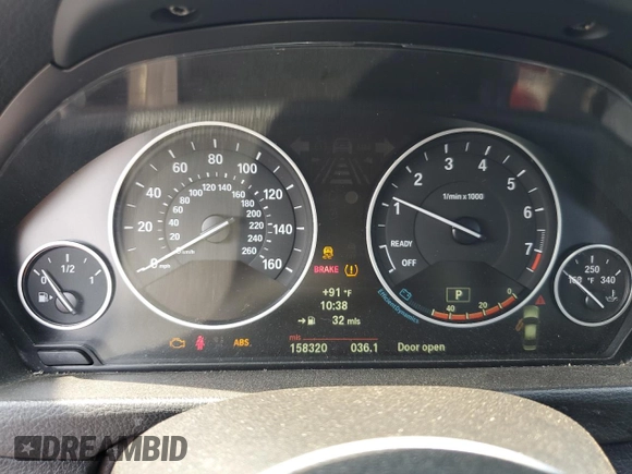 2013 BMW 3 Series 328i with VIN WBA3A5G55DNP23647, listed as a Copart auction lot 59254205 with 158,320 mi miles and Salvage title. Bid and sale history available at DreamBid. Image 9.