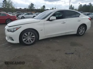 2017 Infiniti Q50 Signature Edition with VIN JN1EV7APXHM736348, listed as a Copart auction lot 51352315 with 159,434 mi miles and Salvage Title. Bid and sale history available at DreamBid. Image 1.