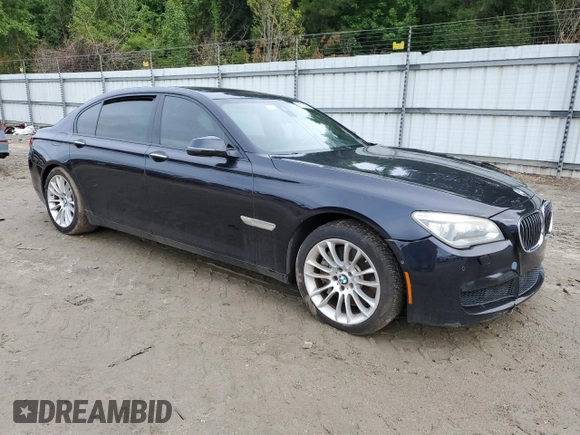 2014 BMW 7 Series ALPINA B7 with VIN WBAYE8C55ED136311, listed as a Copart auction lot 56519375 with 110,542 mi miles and Salvage title. Bid and sale history available at DreamBid. Image 4.