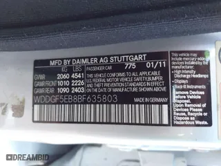 2011 Mercedes-Benz C-Class C 300 Sport with VIN WDDGF5EB8BF635803, listed as a IAAI auction lot 41404577 with 132,040 mi miles. Bid and sale history available at carsss.com. Image 9.