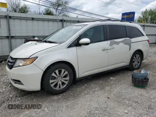 2014 Honda Odyssey EX-L z VIN 5FNRL5H66EB077923, wystawiony jako Copart lot #53844645 z przebiegiem 167 838 mil mil oraz Szkoda całkowita • Salvage title. Historia ofert i sprzedaży dostępna na DreamBid. Obrazek 1.
