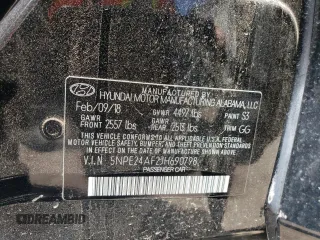 2018 Hyundai Sonata SE z VIN 5NPE24AF2JH690798, wystawiony jako Copart lot #57510685 z przebiegiem 49 717 mil mil oraz Szkoda całkowita • Salvage title. Historia ofert i sprzedaży dostępna na DreamBid. Obrazek 12.