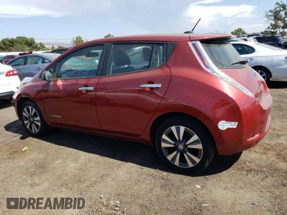 2015 Nissan LEAF SV with VIN 1N4AZ0CP0FC303912, listed as a Copart auction lot 64177143 with 24,733 mi miles. Bid and sale history available at carsss.com. Image 2.