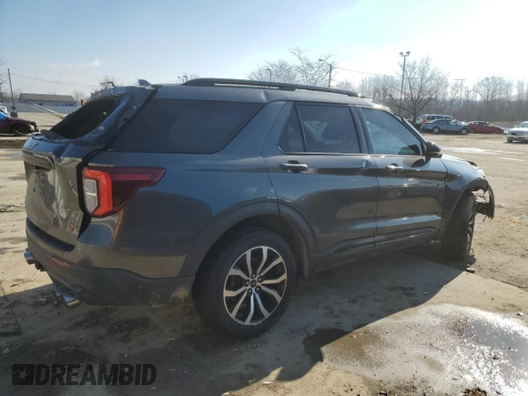 2020 Ford Explorer ST with VIN 1FM5K8GC8LGB20554, listed as a Copart auction lot 47098265 with 96,840 mi miles and Salvage Title. Bid and sale history available at carsss.com. Image 3.
