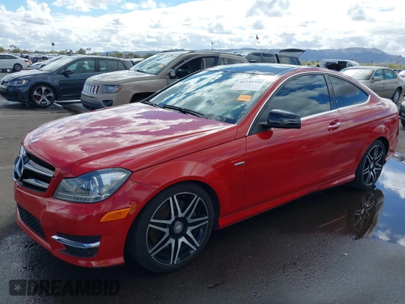 2015 Mercedes-Benz C-Class C 250 with VIN WDDGJ4HB8FG372362, listed as a IAAI auction lot 41735759 with 96,465 mi miles. Bid and sale history available at carsss.com. Image 2.
