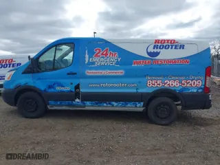 2015 Ford Transit Cargo Van with VIN 1FTNR1ZM9FKA60590, listed as a IAAI auction lot 42095827 with 252,192 mi miles. Bid and sale history available at carsss.com. Image 14.
