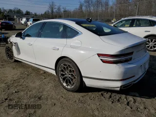 2021 Genesis G80 2.5T with VIN KMTGB4SC1MU078178, listed as a Copart auction lot 43626885 with Not Provided miles and Salvage Title. Bid and sale history available at DreamBid. Image 2.