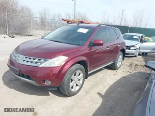 2007 Nissan Murano SL with VIN JN8AZ08W17W638112, listed as a IAAI auction lot 41831920 with 231,930 mi miles. Bid and sale history available at carsss.com. Image 2.