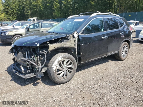 2015 Nissan Rogue SL with VIN 5N1AT2MV3FC847384, listed as a Copart auction lot 53914355 with 117,413 mi miles and Salvage Title. Bid and sale history available at carsss.com. Image 1.