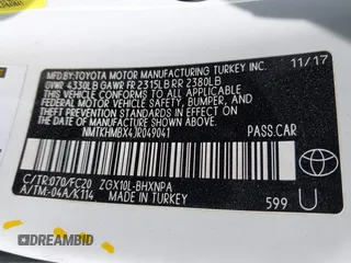 2018 Toyota C-HR XLE z VIN NMTKHMBX4JR049041, wystawiony jako IAAI lot #42038397 z przebiegiem 74 930 mil mil oraz . Historia ofert i sprzedaży dostępna na DreamBid. Obrazek 9.