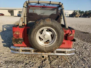 1990 Jeep Wrangler "S" with VIN 2J4FY19E9LJ539176, listed as a Copart auction lot 74684784 with 0 mi miles and Salvage Title. Bid and sale history available at carsss.com. Image 6.
