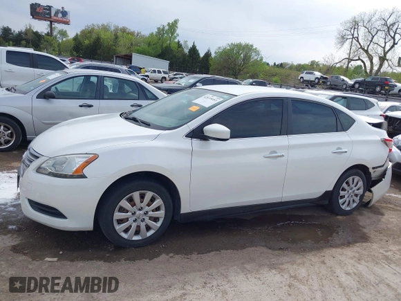 2014 Nissan Sentra S with VIN 3N1AB7AP1EL692463, listed as a IAAI auction lot 42035053 with 63,749 mi miles and . Bid and sale history available at DreamBid. Image 14.
