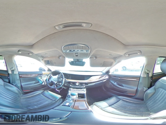 2018 Genesis G90 Premium with VIN KMHG34JA8JU043690, listed as a Copart auction lot 46676015 with 84,344 mi miles and Salvage Title. Bid and sale history available at DreamBid. Image 13.