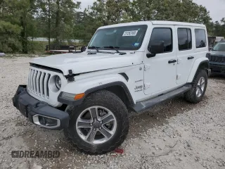 2018 Jeep Wrangler Unlimited Sahara with VIN 1C4HJXEG2JW118600, listed as a Copart auction lot 51263165 with 75,625 mi miles and Salvage Title. Bid and sale history available at carsss.com. Image 1.