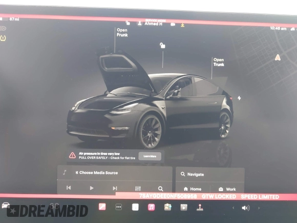 2022 Tesla Model Y Long Range z VIN 7SAYGDEE0NF508958, wystawiony jako IAAI lot #42191819 z przebiegiem 60 880 mil mil oraz . Historia ofert i sprzedaży dostępna na DreamBid. Obrazek 18.