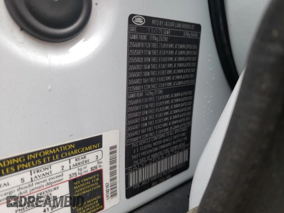 2018 Land Rover Range Rover Velar R-Dynamic SE with VIN SALYL2RX4JA742167, listed as a Copart auction lot 58308845 with 72,304 mi miles and Salvage title. Bid and sale history available at DreamBid. Image 13.