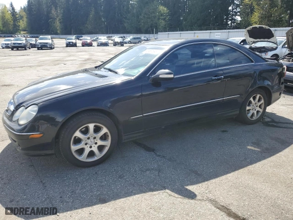 2003 Mercedes-Benz CLK-Class 3.2L with VIN WDBTJ65J53F049161, listed as a Copart auction lot 52957595 with 211,430 mi miles and Salvage Title. Bid and sale history available at carsss.com. Image 1.