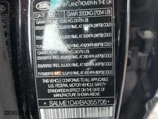 2011 Land Rover Range Rover HSE with VIN SALME1D4XBA355706, listed as a Copart auction lot 52011145 with 169,095 mi miles and Clean Title. Bid and sale history available at carsss.com. Image 13.