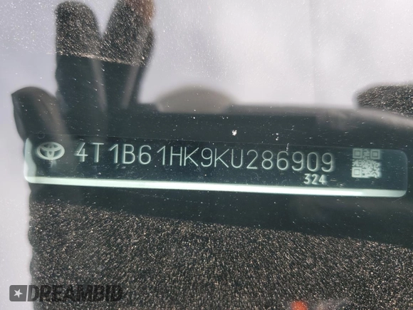 2019 Toyota Camry XSE with VIN 4T1B61HK9KU286909, listed as a Copart auction lot 51992745 with 73,406 mi miles and Salvage Title. Bid and sale history available at carsss.com. Image 14.