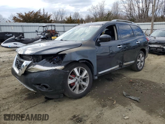 2013 Nissan Pathfinder SV with VIN 5N1AR2MM3DC657426, listed as a Copart auction lot 50392075 with 115,961 mi miles and Salvage Title. Bid and sale history available at carsss.com. Image 1.
