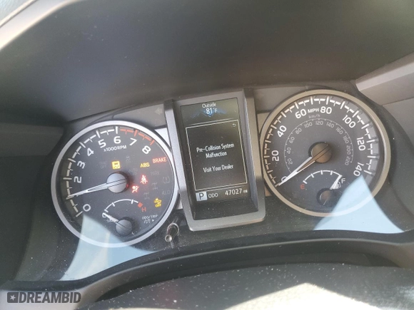2023 Toyota Tacoma 4WD SR with VIN 3TMCZ5AN4PM541649, listed as a Copart auction lot 46755255 with 47,027 mi miles and Salvage Title. Bid and sale history available at carsss.com. Image 9.
