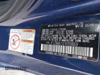 2015 Scion FR-S z VIN JF1ZNAA11F8709669, wystawiony jako IAAI lot #41794094 z przebiegiem 109 940 mil mil oraz . Historia ofert i sprzedaży dostępna na DreamBid. Obrazek 9.