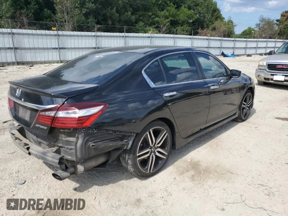 2016 Honda Accord Sport with VIN 1HGCR2F59GA077697, listed as a Copart auction lot 61050615 with 148,033 mi miles and Salvage title. Bid and sale history available at DreamBid. Image 3.