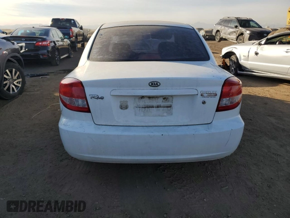 2003 Kia Rio with VIN KNADC125336223641, listed as a Copart auction lot 86651574 with 181,671 mi miles and Salvage Title. Bid and sale history available at carsss.com. Image 6.