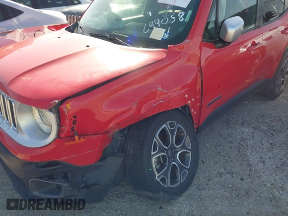 2016 Jeep Renegade Limited с VIN ZACCJADT6GPC94058, выставлен на аукционе IAAI как лот 42203571 с пробегом 101 165 миль миль и . История ставок и продаж доступна на DreamBid. Изображение 6.